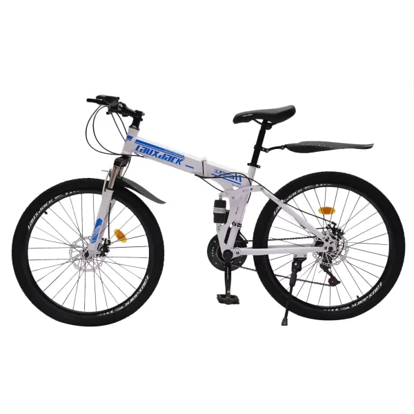 Mountainbike van koolstofstaal 26 inch MTB voor jongens meisjes schijfremmen voor en achter 21 versnellingen