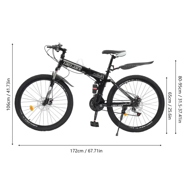 26 inch mountainbike draagbare vouwfiets 21 versnellingen opvouwbare buitenfiets mountainbike met dubbele schijfremmen lichtgewicht fiets