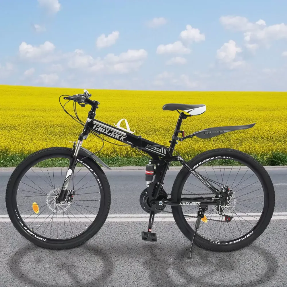 26 inch mountainbike draagbare vouwfiets 21 versnellingen opvouwbare buitenfiets mountainbike met dubbele schijfremmen lichtgewicht fiets