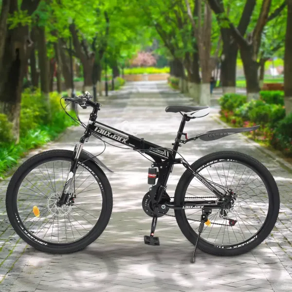 26 inch mountainbike draagbare vouwfiets 21 versnellingen opvouwbare buitenfiets mountainbike met dubbele schijfremmen lichtgewicht fiets