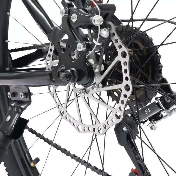 26" mountainbike voor heren, vouwfiets met spatbord, 21 versnellingen, fietsen met dubbele schijfrem