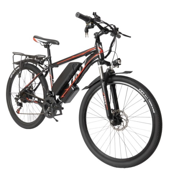 26 inch elektrische fiets, 21 versnellingen, CE-certificering, 25 km/u, 250 W motor, 36 V lithiumbatterij, 10 Ah, 35 km uithoudingsvermogen