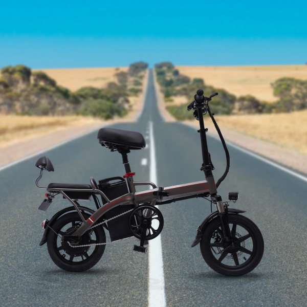 E-bike opvouwbaar 14 inch met motor maximale snelheid van 25 km/u en verwijderbare lithiumbatterij stads-e-bike drie rijmodi/heeft een bereik van 30 km