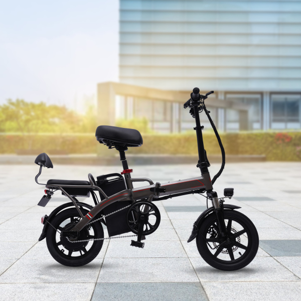 E-bike opvouwbaar 14 inch met motor maximale snelheid van 25 km/u en verwijderbare lithiumbatterij stads-e-bike drie rijmodi/heeft een bereik van 30 km