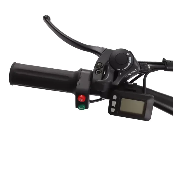 26" elektrische fiets E-MTB, 250 W motor, 25 km/u en 21 snelheden, elektrische fiets met LED-koplamp en LCD-display voor heren en dames