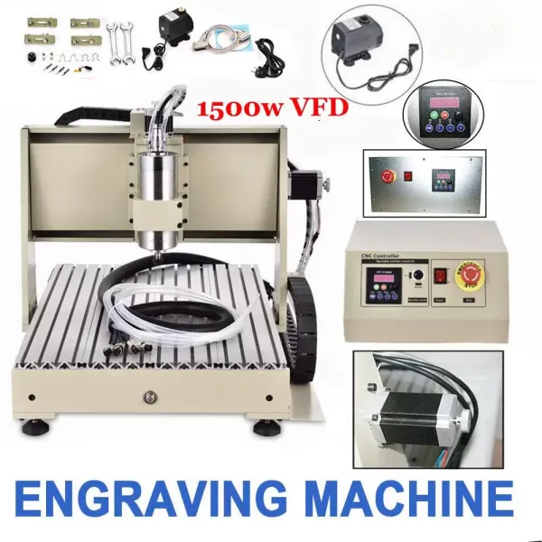 CNC VFD-freesmachine, 1,5 kW, CNC-graveermachine, 3 assen, eenvoudige installatie, 304 roestvrij staal, spuitgietaluminium