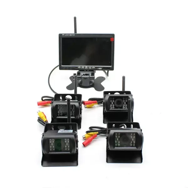 Parkeerhulpsysteem voor campers 4 achteruitrijcamera's Radio 7 inch LCD