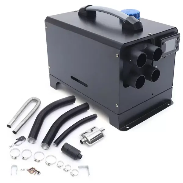 Dieselluchtverwarmer 8 kW met afstandsbediening, 12 V Dieselverwarmer Vrijstaande luchtverwarmer Zwart Dieselluchtverwarmer 8 kW met afstandsbediening, 12 V Dieselverwarmer Vrijstaande luchtverwarmer Zwart