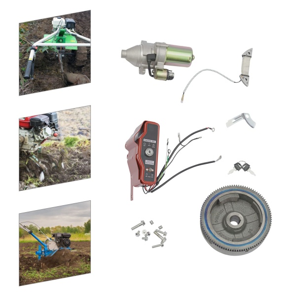 Elektrische startkit, op maat gemaakt voor HONDA GX340 11HP en HONDA GX390 13HP, voor het overschakelen van handmatig naar elektrisch starten