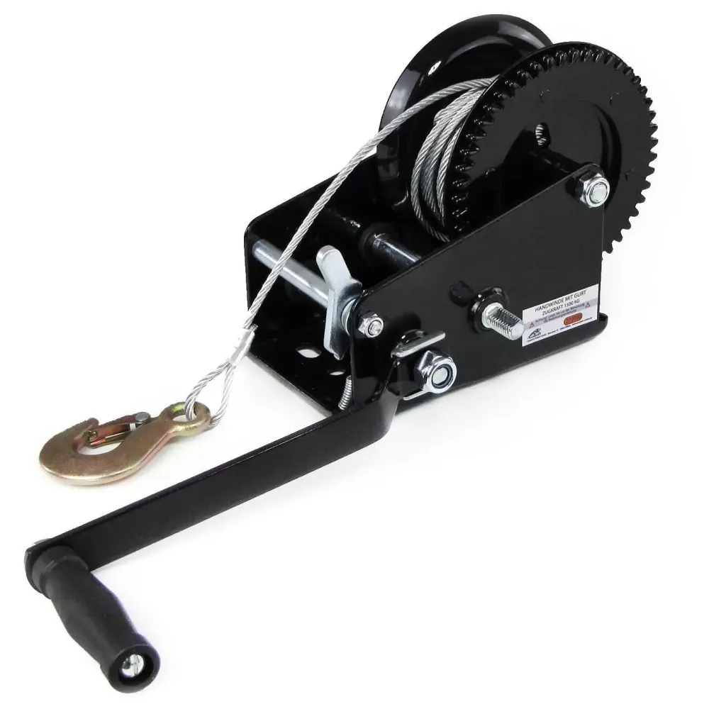 Handlier met gegalvaniseerde metalen lier 1500 kg Professionele handlieren voor boottrailers