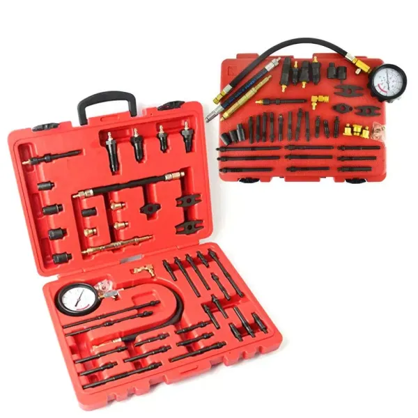 Compressietester met doos 40 bar / 600 psi - Compressietester voor benzine-dieselmotoren