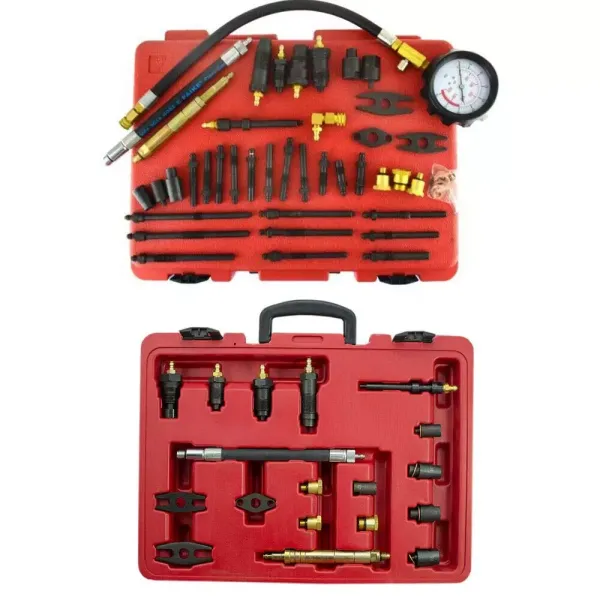 Compressietester met doos 40 bar / 600 psi - Compressietester voor benzine-dieselmotoren Compressietester met doos 40 bar / 600 psi - Compressietester voor benzine-dieselmotoren