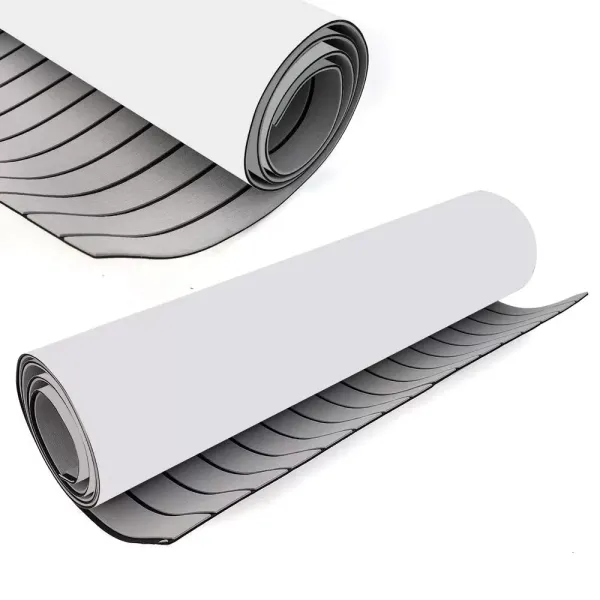 Schuimvloermat - Zelfklevend - Bootjacht - Synthetisch schuim (grijs + zwart) Schuimvloermat - Zelfklevend - Bootjacht - Synthetisch schuim (grijs + zwart)
