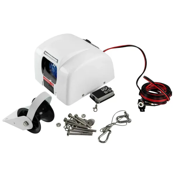 12V elektrische lier voor zoet- en zoutwater - bedrade lier - capaciteit tot 20 kg 12V elektrische lier voor zoet- en zoutwater - bedrade lier - capaciteit tot 20 kg