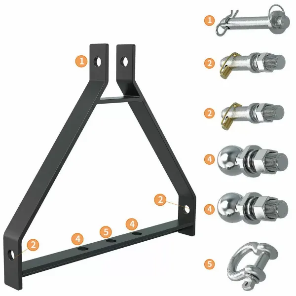 Trekkertrekhaak met driepuntsophanging - 660 mm - Categorie I Trekhaak
