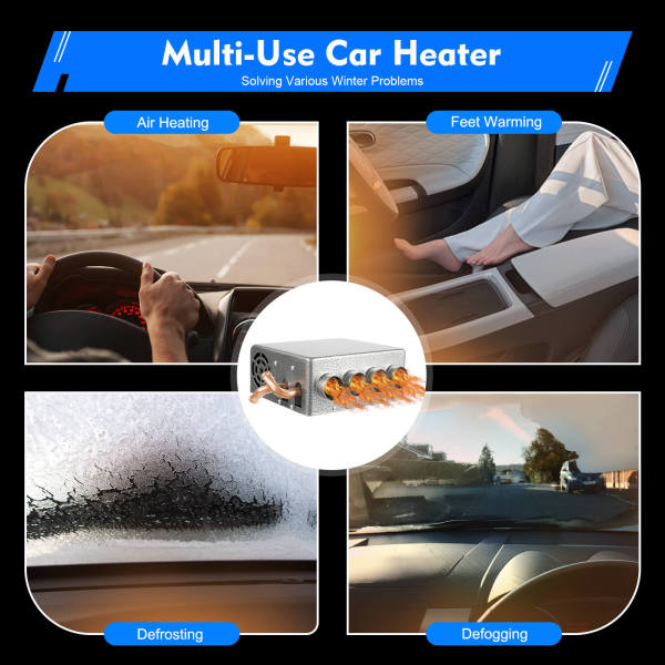 Universele compacte 4-poorts autoverwarmer met 12V cruise control + schakelaar