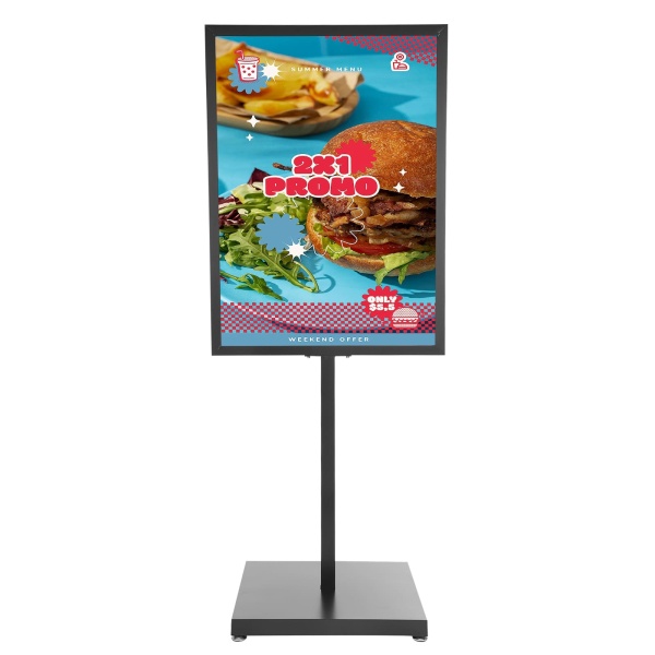 Postersteun - Zwart metalen frame - 65 x 90 cm