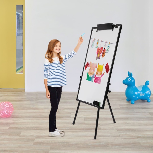 Magnetisch whiteboard - 91 x 61 cm - met in hoogte verstelbare standaard - Gezinsplanning voor kantoor, thuis en op school