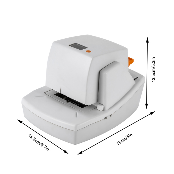 Heavy Duty elektrische nietmachine Automatische platte nietmachine 70 vellen Stil Geen papierstoring voor kantoor (wit) Heavy Duty elektrische nietmachine Automatische platte nietmachine 70 vellen Stil Geen papierstoring voor kantoor (wit)