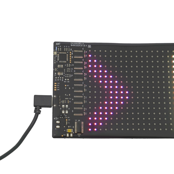 37,4 cm * 9,2 cm LED-displaybord, programmeerbaar LED-bord, zacht en flexibel LED-display