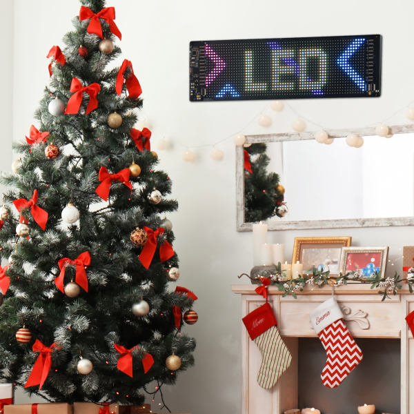34,8 cm * 10,2 cm flexibel LED-scherm, LED-displaybord, flexibel LED-bord voor auto, winkel, bar, reclame