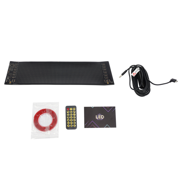 34,8 cm * 10,2 cm flexibel LED-scherm, LED-displaybord, flexibel LED-bord voor auto, winkel, bar, reclame