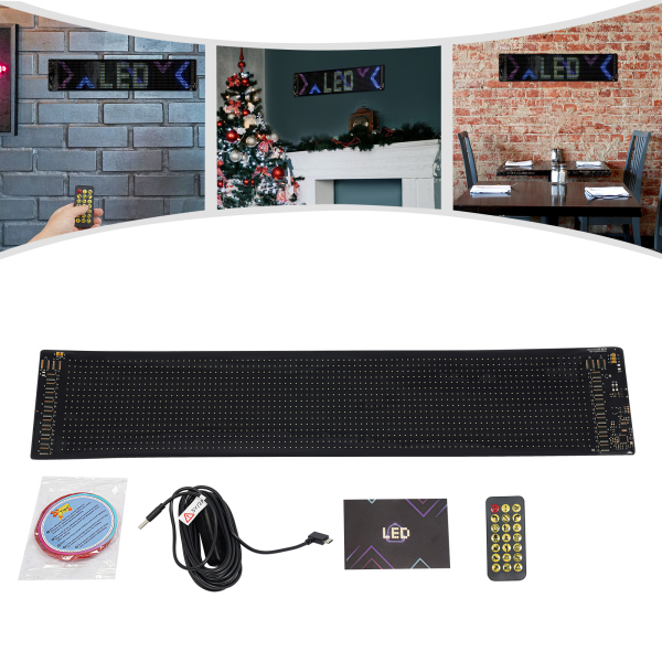 59,5 cm * 12 cm flexibel LED-scherm, LED-displaybord, flexibel LED-bord voor auto, winkel, bar, reclame 59,5 cm * 12 cm flexibel LED-scherm, LED-displaybord, flexibel LED-bord voor auto, winkel, bar, reclame