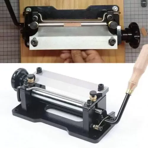 32 x 18 x 18 cm handmatige lederen splitter skiver schepmachine voor handgemaakte lederen skiving paring peeling