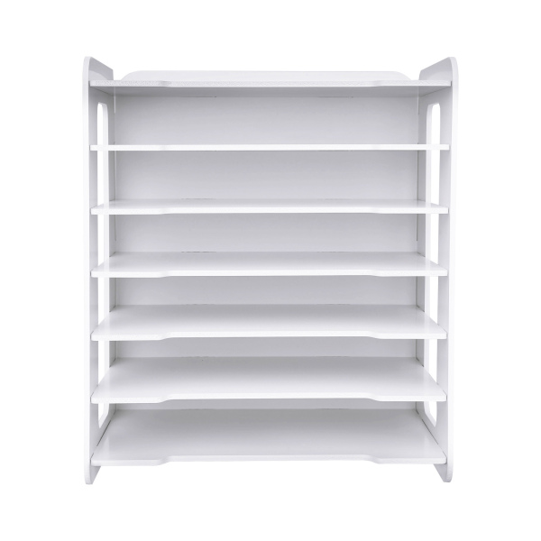 7 Tier Wit Houten Kantoor Bureau Bureau Organisatoren en Accessoires Brievenbak Papier Sorteer Houder Bestand Documentenrek