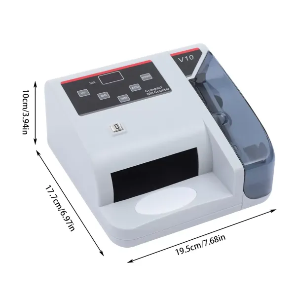 Draagbare Geldteller met UV/MG/WM Valsgelddetector 600 stks/min Multi-Valuta Bill Teller 100-240 V LED Display