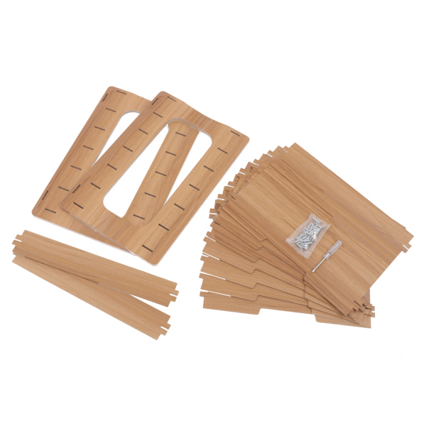 7-laags brede houten kantoorpapierorganizer voor bureau, bureaublad, dossierhouder, brievenbak 7-laags brede houten kantoorpapierorganizer voor bureau, bureaublad, dossierhouder, brievenbak
