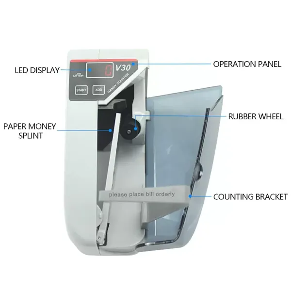 Geldteller Mini draagbare geldteller Rekeningenteller Mini LED-scherm Draagbare geldteller Snel tellen