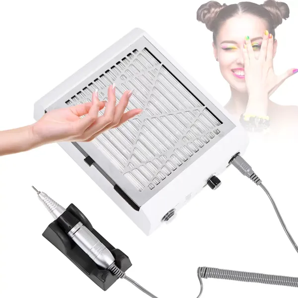 Elektrische nagelvijl - nagelboormachine met stofafscheider 30000 RPM - instelbare snelheid voor acrylnagels, gelnagels, eeltnagels