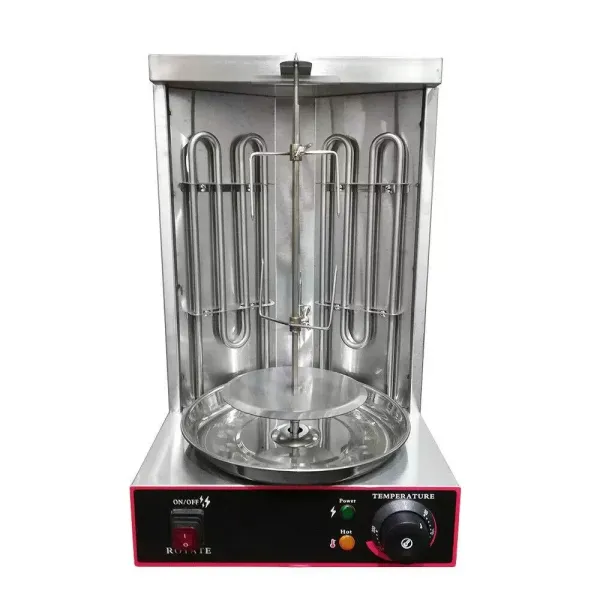 Verticale Kebab Grill, Roterende Kebab Rotisserie Machine Verticale Rotisserie Grill met Dubbele 360° Rotatie Verwarmingsbuizen 3000W Verticale Kebab Grill, Roterende Kebab Rotisserie Machine Verticale Rotisserie Grill met Dubbele 360° Rotatie Verwarmingsbuizen 3000W