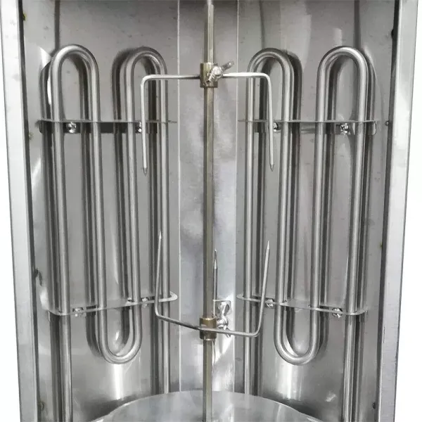 Verticale Kebab Grill, Roterende Kebab Rotisserie Machine Verticale Rotisserie Grill met Dubbele 360° Rotatie Verwarmingsbuizen 3000W