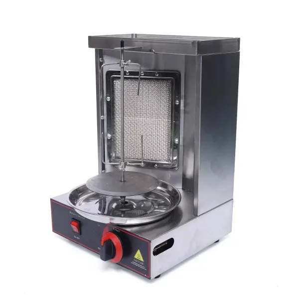 Roestvrijstalen gas verticale barbecuemachine kebabmachine Roestvrijstalen gas verticale barbecuemachine kebabmachine