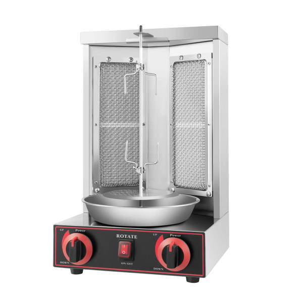 Elektrische barbecue voor kebab - De Gyro Grill Machine - Verticale Grillmachine - 2 branders