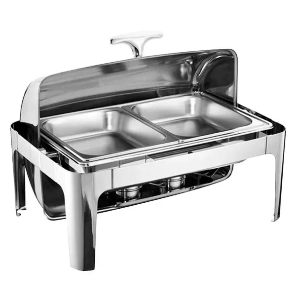 9L kachelverwarmingscontainer warmer deksel met 2 halve maten cateringbakken 9L kachelverwarmingscontainer warmer deksel met 2 halve maten cateringbakken