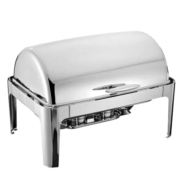 9L kachelverwarmingscontainer warmer deksel met 2 halve maten cateringbakken