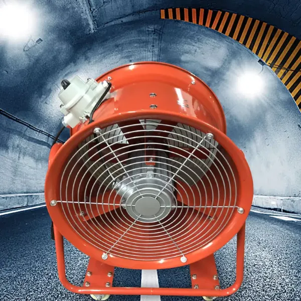 18" draagbare axiale ventilator, 3450 tpm, 1100 W, explosiebestendige metalen industriële afzuigkap