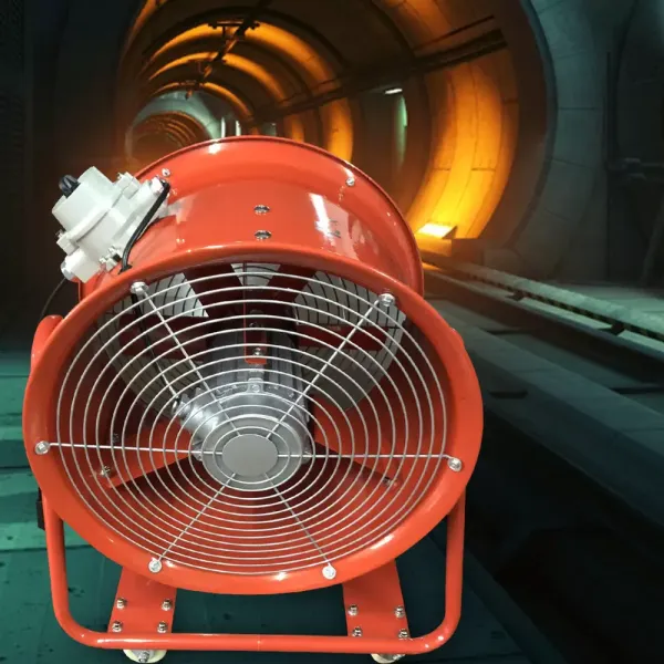 18" draagbare axiale ventilator, 3450 tpm, 1100 W, explosiebestendige metalen industriële afzuigkap
