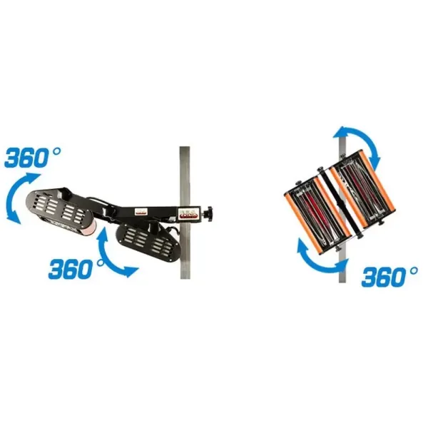 2 x 1000 W IR-zenders Verfdroger, IR Verfdroger Infraroodverwarming