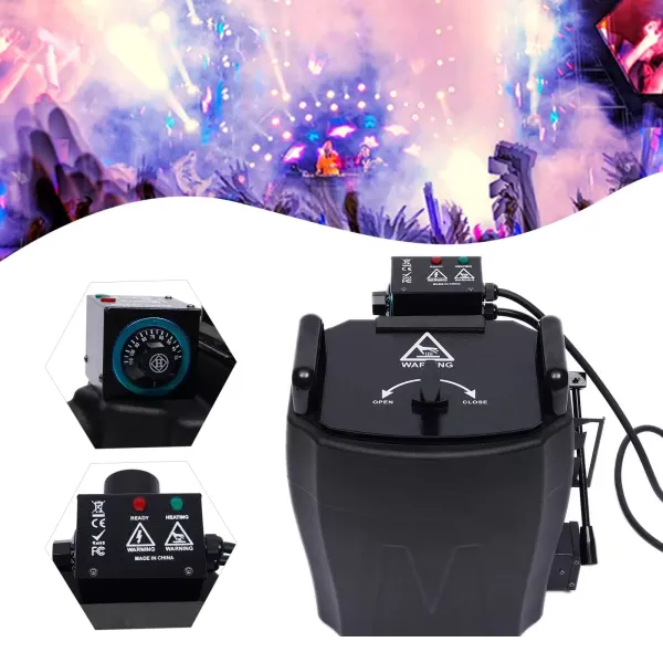 3500 W rookmachine - Stabiel en draagbaar - Capaciteit (10 kg/22 lbs - 12 l/3 gallons water) - Voor Halloween, Kerstmis, bruiloften en podiumshows