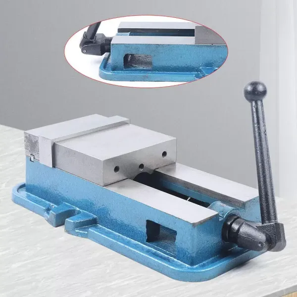 6" Precisiespanschroef voor boormachines, freespers, tafelklem, blauw