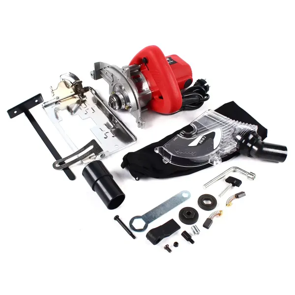 1800 W 18000 rpm Elektrische Muur Groover Machine Stofvrij 125mm Muur Groover voor Steen Marmer Beton Hout