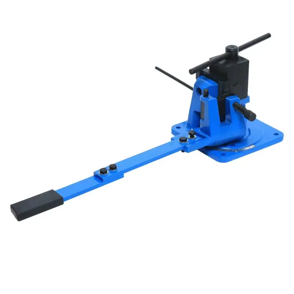 Metalen buigmachine voor lintstaalband, platstaal, rondstaal en hoekstaal, handmatige buigmachine max. 120°