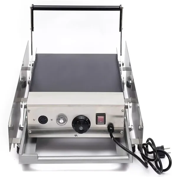 Commerciële elektrische hamburgermaker van 2000 W, roestvrij staal, 50-300 °C, voor hamburgers, spek, broodjes en eieren