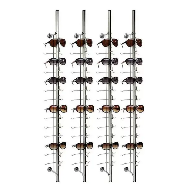 10-pack aluminium brilhouders voor zonnebrillen - opslag en display (14 paar zonder slot)