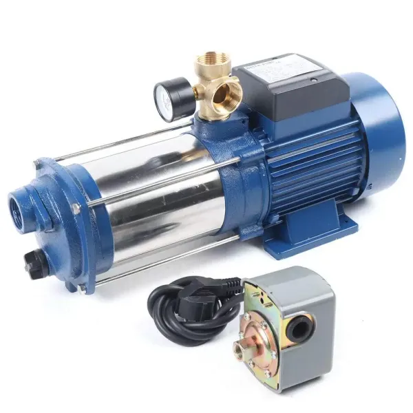 Centrifugaalpomp 1800 W Tuinpomp met motorbeveiligingsschakelaar 2850 tpm. Centrifugaalpomp 1800 W Tuinpomp met motorbeveiligingsschakelaar 2850 tpm.