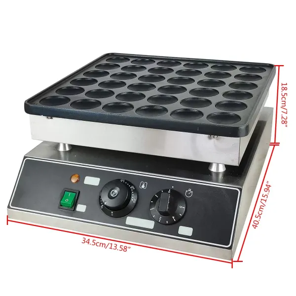 220 V 1000 W Bubble Wafelijzer, 36 Gaten Rvs Eierwafelijzer, Hong Kong Stijl Bubble Ei Wafelijzer